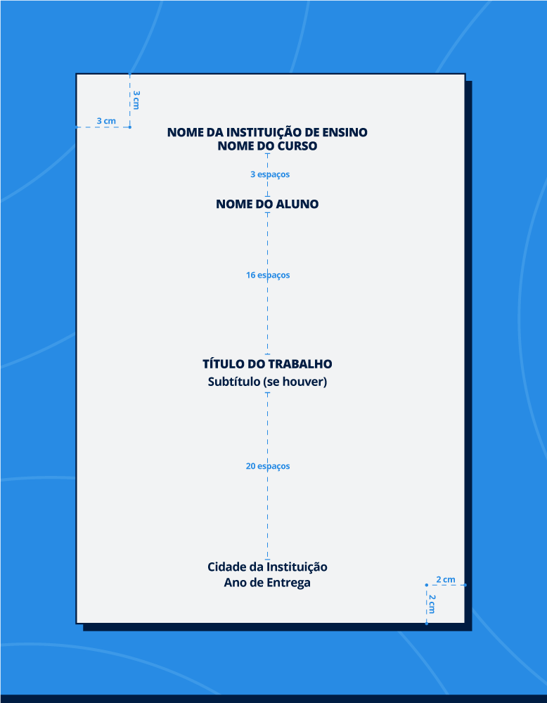 Informações essenciais na capa de um trabalho, segundo a ABNT