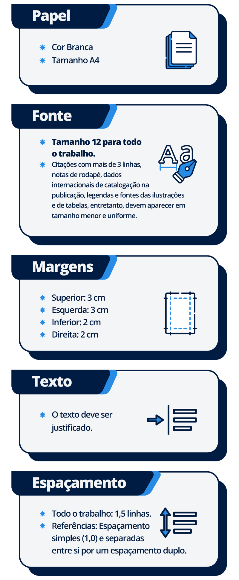 5 normas da ABNT para o seu trabalho