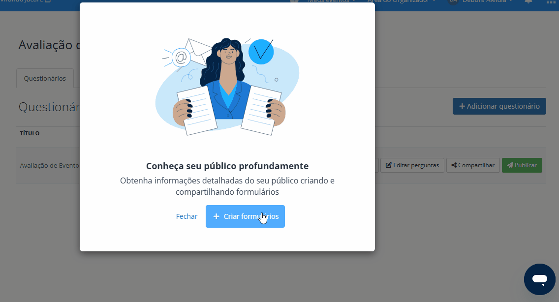 Como criar formulários avulsos na Even3