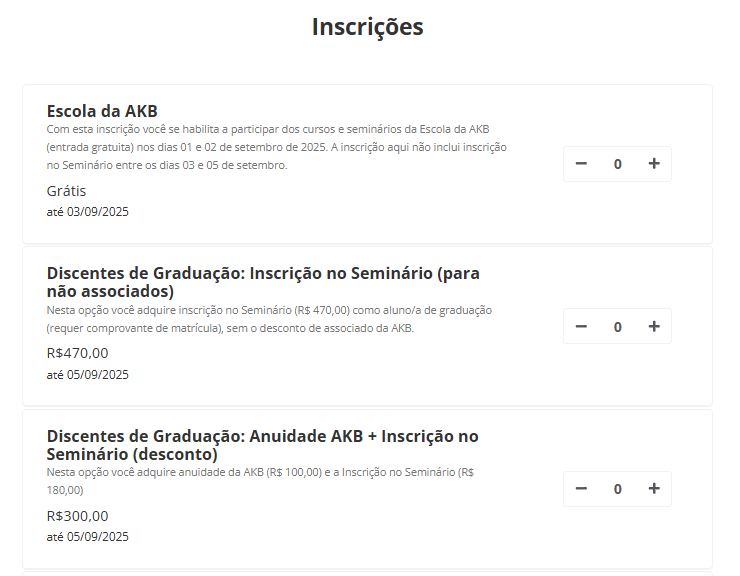 Exemplo de evenda de inscrição com associação para convenção na Even3