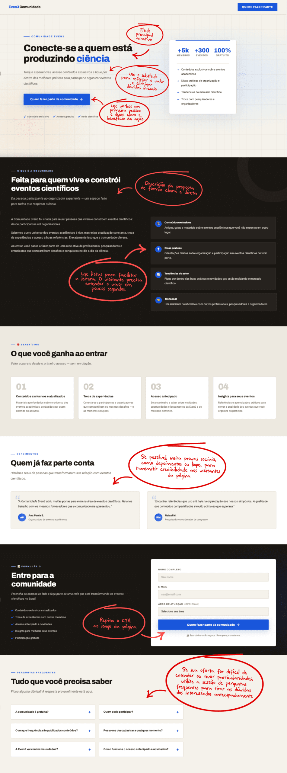 Template de Landing Page ideal para eventos