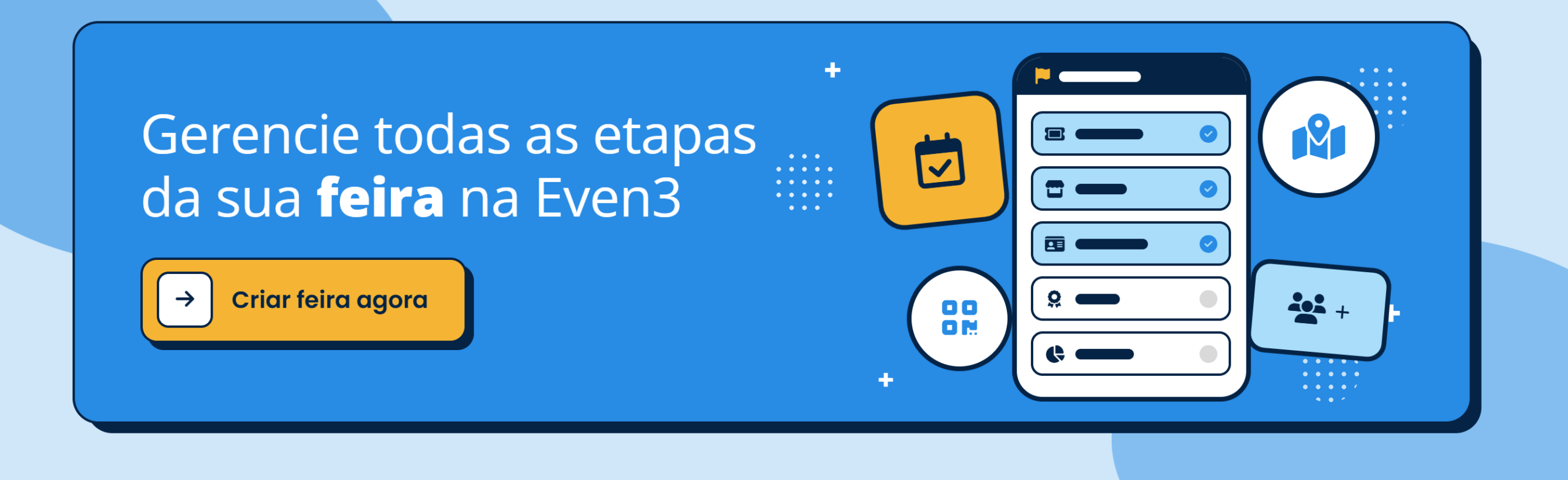 Gerencie todas as etapas da sua feira na Even3