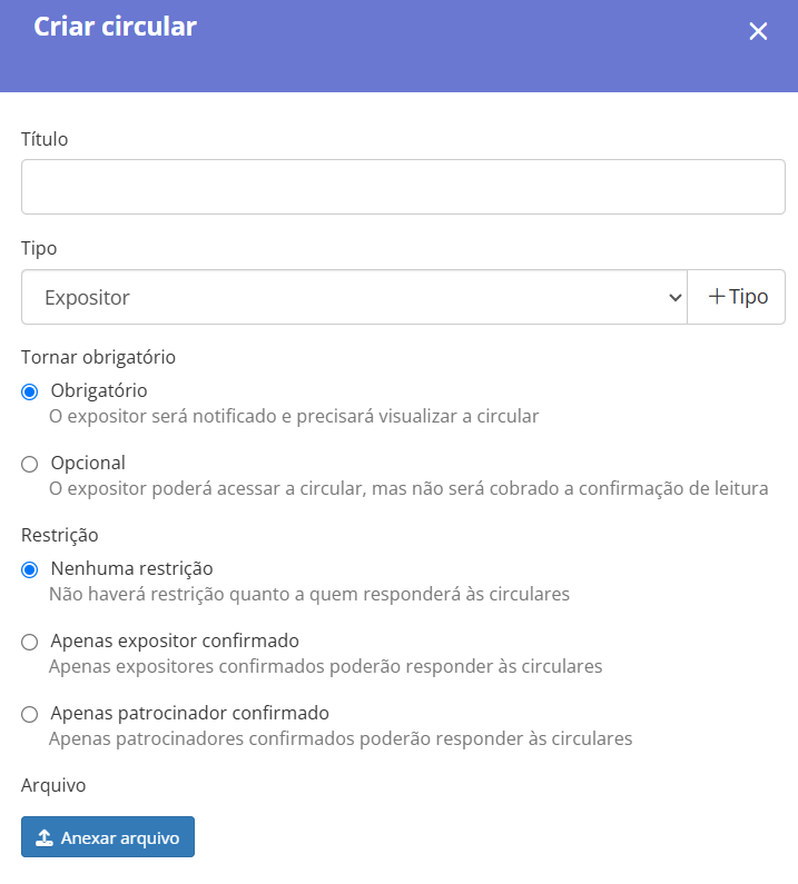Criação de circulares na Even3