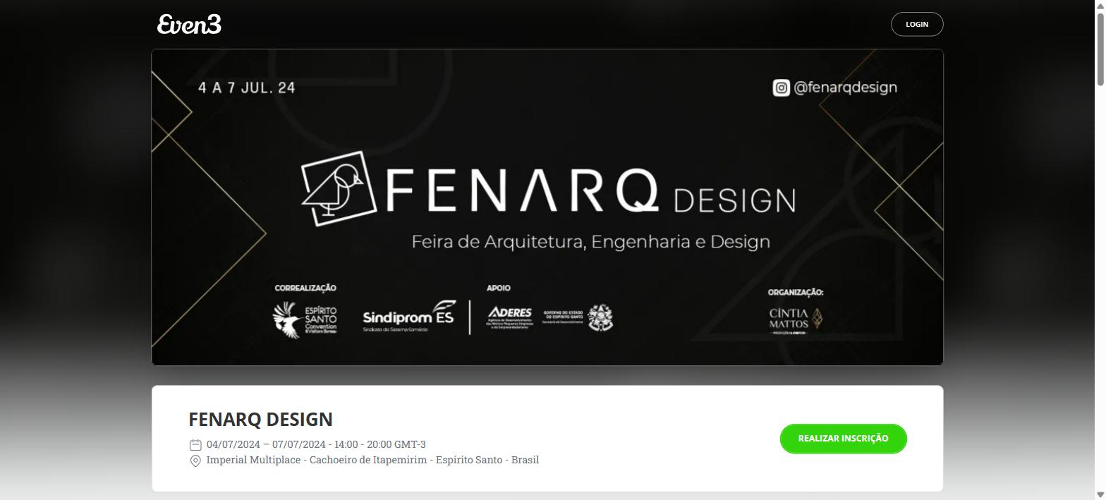 Site de feira na Even3